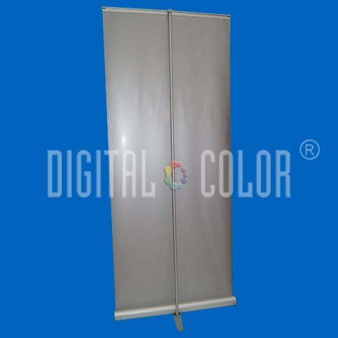 Roll Up Gray 0.85x2 mts Retráctil-Easy Pull Banner Stand 03
