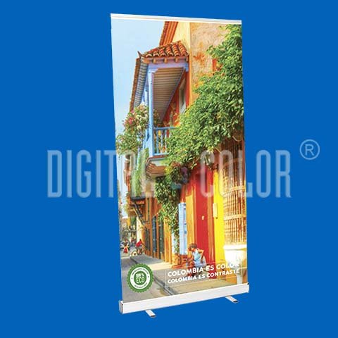 Pendón Roll Up Black 1x2 mts Retráctil - Easy Pull 01