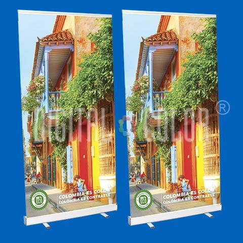 Pendón Roll Up Black 1x2 mts Retráctil - Easy Pull 08