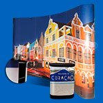 Wall Pop Up 3X4 Curved Skyline Backing Publicitario