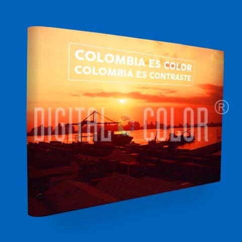 Wall Pop Up 3x4 Straight Skyline Backing Publicitario