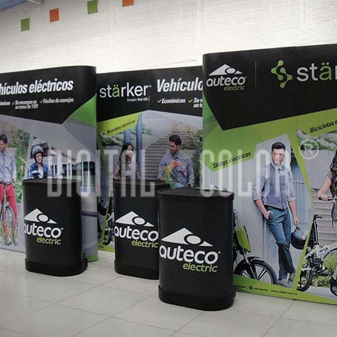 Wall Pop Up 3x4 Straight Skyline Backing Publicitario